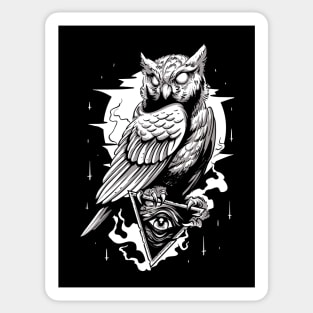 All Seeing Eye Owl Sticker